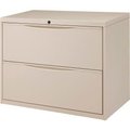 Global Equipment Interion    36" Premium Lateral File Cabinet 2 Drawer Putty LF-36-2D-PUTTY